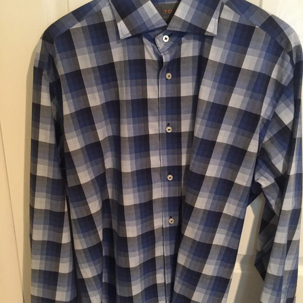 Checkered Thomas Dean Large Men's Button Down